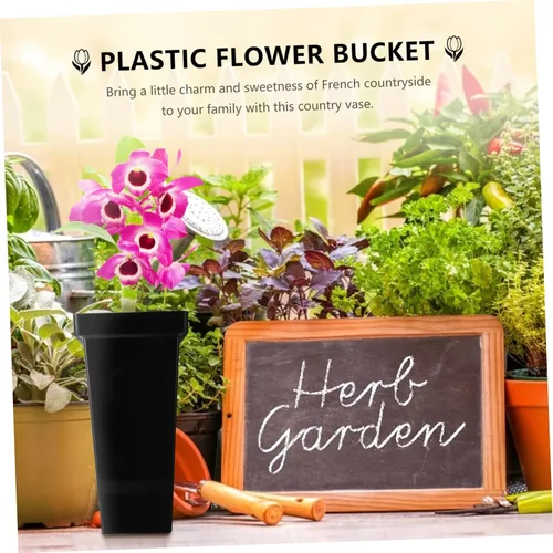 Vista 3 de Macetas decorativas de jardinería cubos de forma cuadrada para arreglos florales