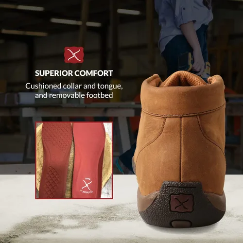 Vista 5 de Twisted X - Mocasines de conducción para mujer puntera de acero