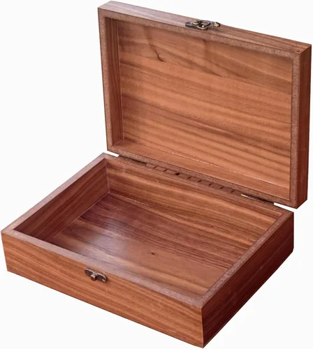 Vista 11 de Caja de Reloj de Color Nogal Caja de Joyería, Hecha a Mano para Recuerdos, Día del Padre, Día de la Madre, Aniversarios, Navidad, Caja del Día