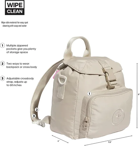 Vista 2 de adidas Originals Mini mochila Micro 3.0, Wonder BeigeLucid Pink, Mini mochila Micro 3.0
