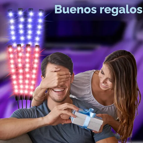 Vista 5 de BFXM Luces interiores de automóvil, tira de luces LED de 12 V con adaptador de encendedor de cigarrillos, aplicación y control remoto