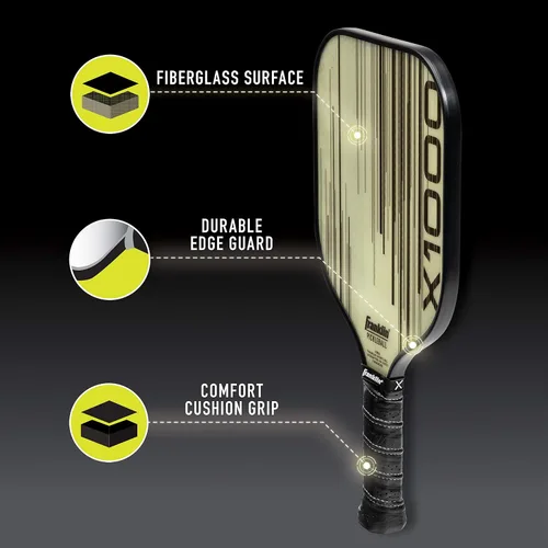 Vista 3 de Franklin Sports Paleta de pickleball – X-1000 con núcleo de polipropileno – Pala de pickleball oficial aprobada por Estados Unidos (USAPA) – Raqueta