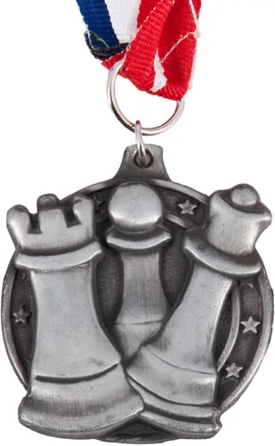 Vista 3 de The House of Staunton Medallas redondas de ajedrez