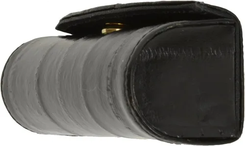 Vista 2 de Elegante diseño de piel de anguila cosmética caso lápiz labial caso Negro