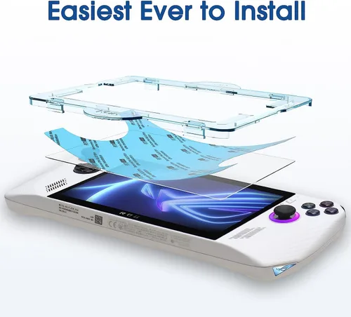 Vista 2 de amFilm Protector de pantalla OneTouch para ASUS ROG Ally X 2024 / ROG Ally 2023 7'' Instalación con alineación automática Sin burbujas Vidrio