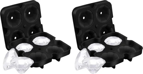 Vista 10 de Bahoki Essentials Moldes de hielo – Bandeja de silicona para cubitos de hielo con tapa – Llena y suelta para hacer hielo – Moldes multiusos