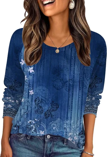 Vista 23 de Zeagoo Blusas de otoño para mujer, camisas de manga larga, blusas casuales de algodón, blusas plisadas elegantes 2025