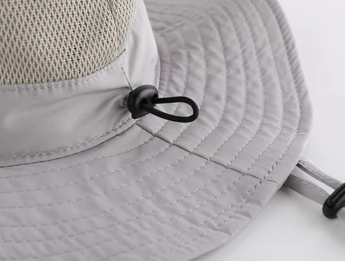 Vista 5 de Connectyle Sombrero de malla Boonie para mujer ala ancha protección UV sombrero de pesca de playa