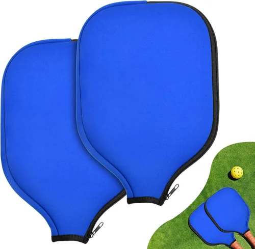 Vista 9 de 2 Pcs Pickleball Paddle Covers, Universal Case Size - 8.6 x 12.2 inches Zippered Racket Sleeve, Durable Neoprene Paddle Cover, Paddle Storage Bag