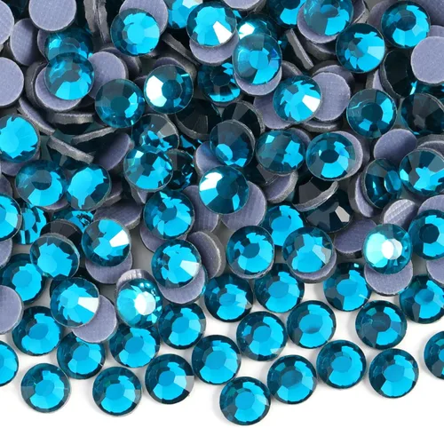 Vista 49 de 6000 diamantes de imitación termoadhesivos a granel, diamantes de imitación azules para ropa de manualidades, cristales termoadhesivos para Zafiro
