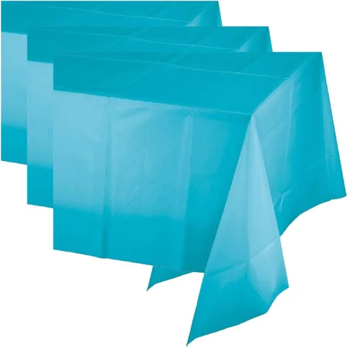 Vista 2 de Creative Converting Bermuda Blue - Mantel rectangular de plástico (1 unidad)