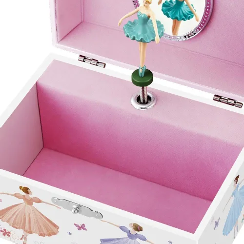 Vista 2 de RR ROUND RICH DESIGN Joyero musical para niñas rosa