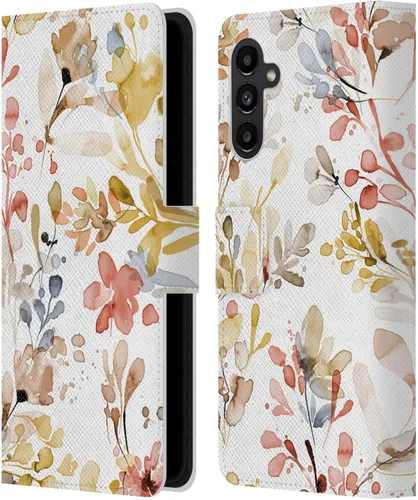 Vista 124 de Head Case Designs Officially Licensed Ninola Beige Wild Grasses Leather Wallet Case Compatible with Samsung Galaxy A07 4G