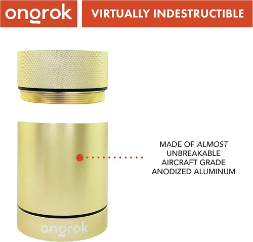 Vista 4 de ONGROK Recipiente de almacenamiento de aluminio, 6.1 fl oz, tarro a prueba de aire para preservar el olor y el aroma