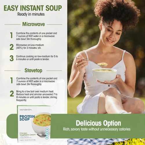 Vista 7 de Mezcla para sopa dietética WonderSlim de alto contenido de proteínas