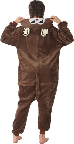 Vista 6 de Disfraz de franela para niños, disfraz de Halloween, Pascua, animales, cosplay para niñas y niños, una pieza