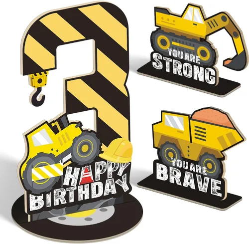 Vista 41 de Juego de 3 piezas de dinosaurios con signo de número de 2º cumpleaños, decoración de mesa de dinosaurios para niños y niños de 2º cumpleaños