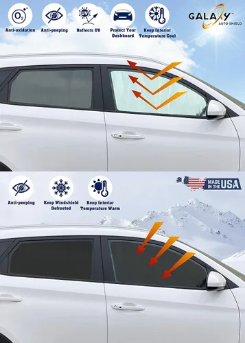 Vista 6 de Protector Solar a Medida para Ventanas Traseras Laterales de 2ª Fila (2 piezas) para 2008 2009 2010 2011 2012 2013 2014 2015 2016 2017 2018 Chrysler