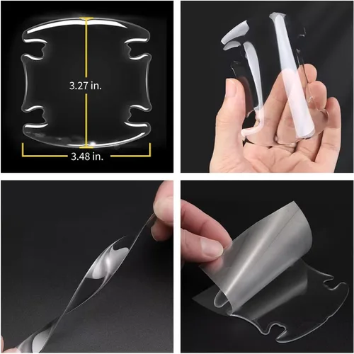 Vista 5 de iPick Image Para Ford F-150 Lightning Universal Car Door Handle Cup Protector de calcomanías transparentes, par - Con licencia
