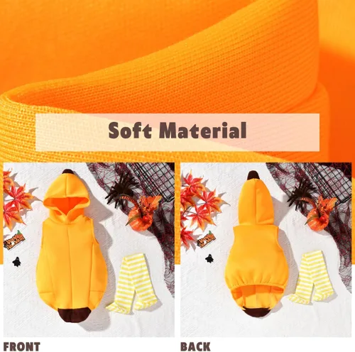 Vista 5 de Aalizzwell Ropa infantil de Halloween para bebé, con capucha de frutas, traje de mameluco Banana