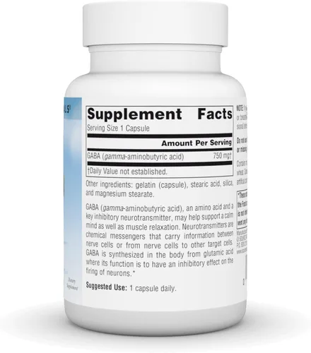 Vista 3 de Source Naturals Serene Science GABA, para una mente tranquila, 750mg - 45 cápsulas