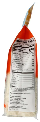 Vista 2 de LOTUS FOODS Arroz Basmati blanco orgánico, 30 OZ