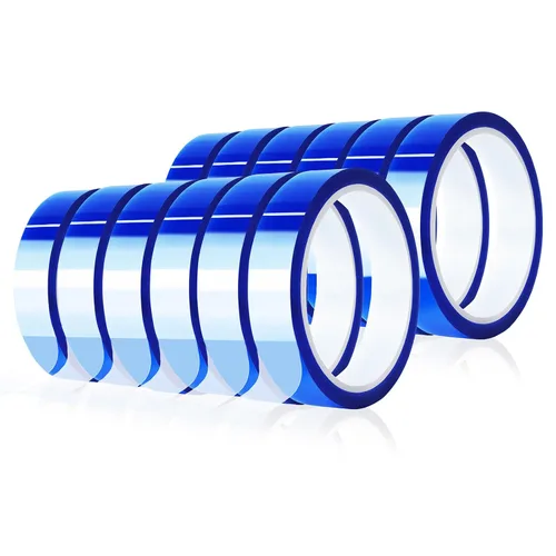 Vista 8 de MEBMIK 2 rollos de 20 mm x 33 m (108 pies) Cinta térmica azul de alta temperatura, cinta resistente al calor, cinta de transferencia de calor