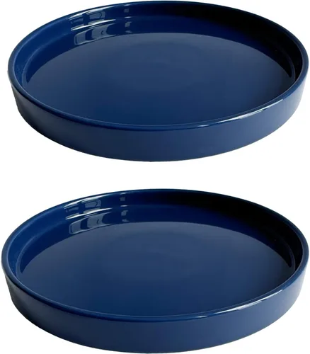 Vista 7 de Yukfona - 4 bandejas de cerámica para macetas, bandejas de 4 5 6 7 8 9 10 11 12 13 pulgadas para interior y exterior, resistente, duradera, base