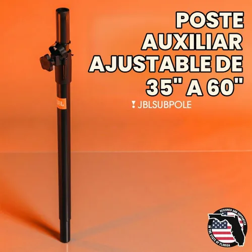 Vista 5 de JBL Bags JBLSUBPOLE - Subposte ajustable Altura mínima/máxima: 35" - 60", 132 lb. Capacidad de peso, se adapta a copas M20 y 1.378 in