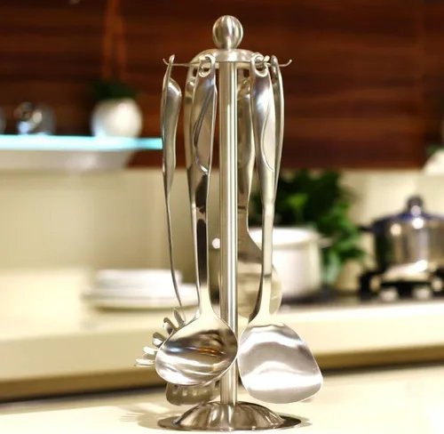 Vista 9 de TBWHL Cucharón de Sopa de Metal 34 cm de Acero Inoxidable 304 con Mango Largo - Cucharón de Cocina Profesional con Mango Ergonómico y Equilibrio