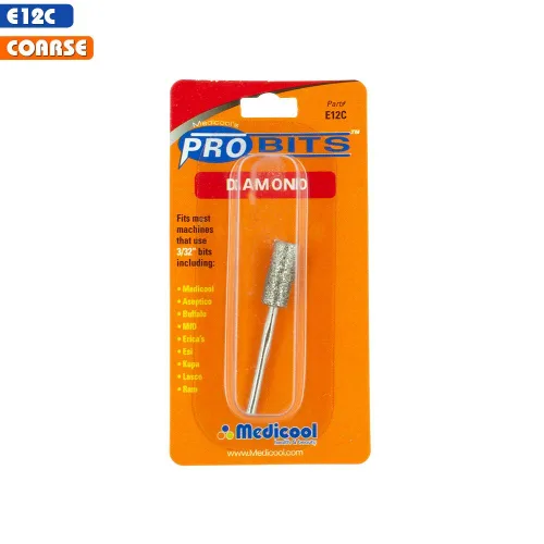 Vista 2 de Medicool Broca de herramienta de uñas para limar y dar forma a barril de diamante E12C