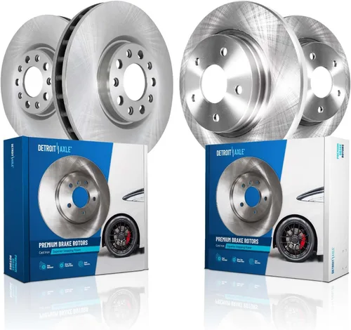 Vista 75 de Detroit Axle - Rotores de freno para Chrysler 200 2015 2016 2017, Rotores de freno de disco de reemplazo: 12.01" pulgadas delantero y 10.95
