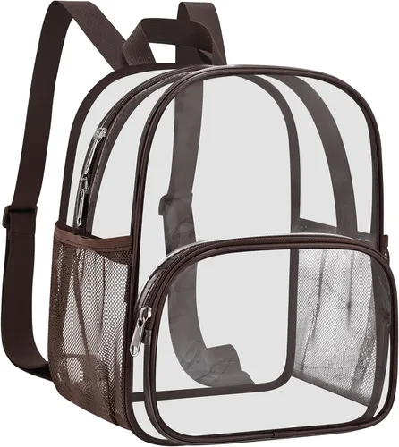 Vista 31 de USPECLARE Minimochila Transparente Aprobada para Estadio para Niños Pequeños y Niñas, Concierto, Festival, Eventos Deportivos, Aguamarina, Mediana