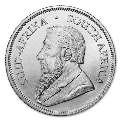 Vista 4 de 2017 - Presente (año aleatorio) Moneda Krugerrand de plata sudafricana de 1 oz brillante sin circular con un certificado de autenticidad 1oz