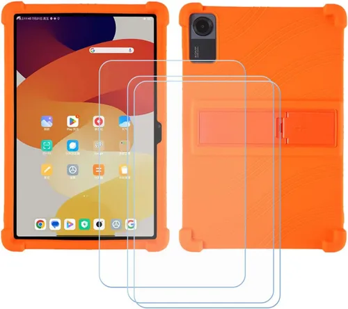 Vista 13 de TPU Cover for Lenovo Idea Tab Pro Gen 2 + 3 HD Tempered Glass, Silicone Shell Bumper Protective Back Case - 9 Hardness Anti-Scratch Screen Protector