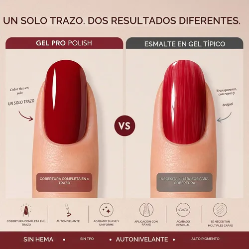 Vista 3 de KIARA SKY Pro - Esmalte de uñas de gel sin hema, Brick By Brick, 0.5 onzas líquidas