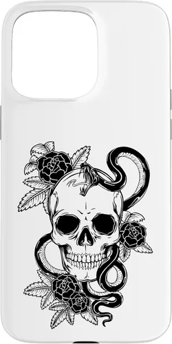 Vista 31 de Gothic Flower Skull Snake Roses Case for iPhone 16