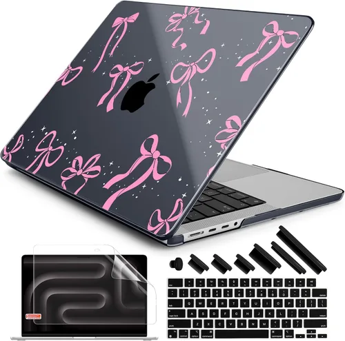 Vista 17 de DONGKE Funda para M5 MacBook Pro de 14 pulgadas 2025 2024-2021 M4 M3 M2 M1, cubierta de carcasa dura de plástico compatible con A3434 A3112 A3401