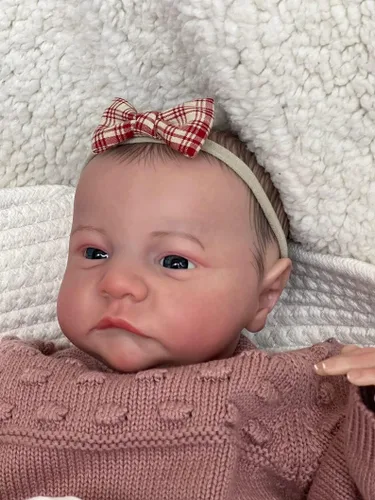 Vista 3 de iCradle Muñeca de bebé realista Reborn de 19 pulgadas, 18.9 in, cuerpo suave, muñeca recién nacida, hecha a mano, juguete para niños pequeños a