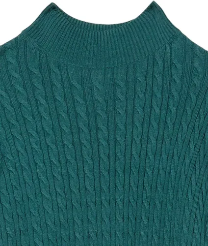 Vista 6 de Tienda Essentials Suéter ligero de manga larga con cuello alto falso para mujer