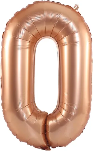 Vista 104 de YPSelected Globo de aluminio grande de 32 pulgadas con número de helio, cumpleaños, boda, fiesta, 0-9 (azul bebé, 0)