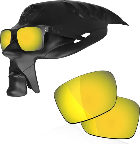 Vista 10 de Polarized Lenses Replacement for Oakley Holbrook Metal OO4123 Sunglasses Austin Gold Mirrorfirm - Geekpolar