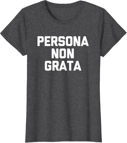 Vista 4 de Persona Non Grata - Divertida camiseta sarcástica con frase sarcástica, Negro