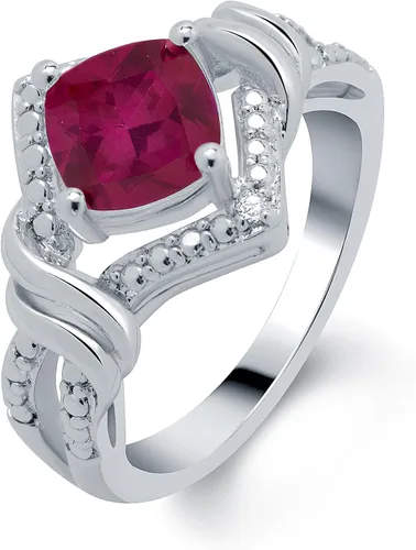 Vista 3 de Rodio Sobre latón Birthstone Joyería del diamante Accent 3-Piece Set