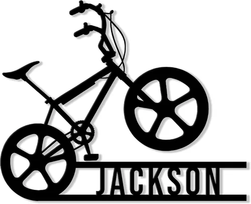 Vista 5 de Letrero de metal BMX personalizado – Bicicleta, pared de bicicleta, garaje, habitación, patio, hogar, decoración de oficina – Regalo para mamá