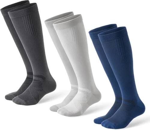 Vista 20 de Calcetines de compresión para mujeres y hombres, soporte de 15-20 A01-negro/gris/verde