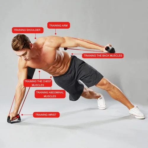 Vista 2 de Multifuncional Push Up Bars Banda de resistencia, puede ejercitar toda