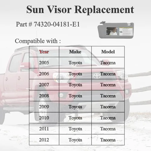 Vista 7 de SAILEAD 74320-04181-B1 - Visera lateral izquierda del conductor, sin luz