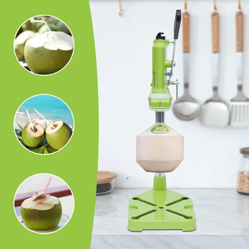 Vista 5 de Juego de herramientas de abridor de coco, herramienta manual de abridor de ponche de coco Máquina abierta de agua de coco para tiendas de frutas