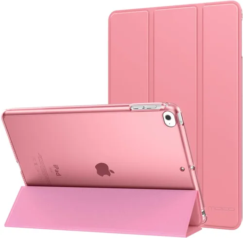 Vista 30 de MoKo Funda para iPad mini 5 2019/Mini 4 2015 (5ta/4ta Generación 7.9 pulgadas), funda delgada y ligera con soporte, con protector traslúcido